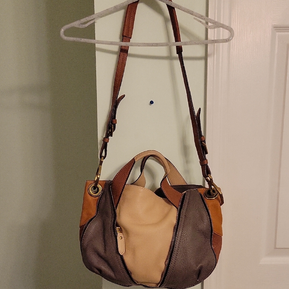 orYANY Leather Color Block Handbag